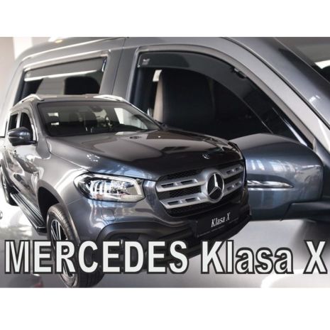 ΑΝΕΜΟΘΡΑΥΣΤΕΣ ΓΙΑ MERCEDES X-KLAS W470 4D 2017+ ΣΕΤ ΑΥΤΟΚΙΝΗΤΟΥ ΑΠΟ ΕΥΚΑΜΠΤΟ ΦΙΜΕ ΠΛΑΣΤΙΚΟ HEKO - 4 ΤΕΜ. Auto Moto Tyres 