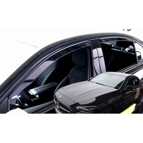 ΑΝΕΜΟΘΡΑΥΣΤΕΣ ΓΙΑ MERCEDES C-KLAS W206 4D 2021+ -  ΣΕΤ ΑΥΤΟΚΙΝΗΤΟΥ ΑΠΟ ΕΥΚΑΜΠΤΟ ΦΙΜΕ ΠΛΑΣΤΙΚΟ HEKO - 4 ΤΕΜ. Auto Moto Tyres 