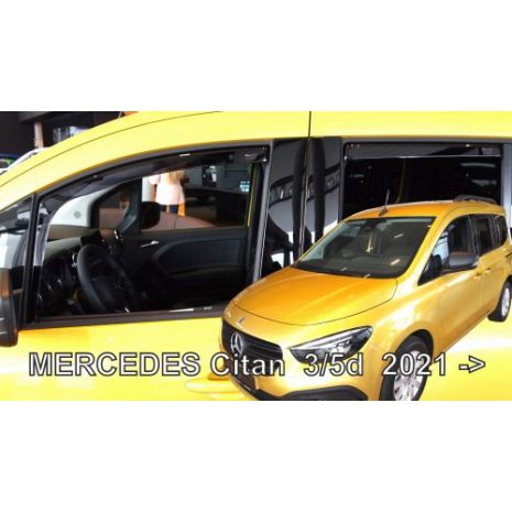 ΑΝΕΜΟΘΡΑΥΣΤΕΣ ΓΙΑ MERCEDES CITAN 5D 2021+  ΣΕΤ ΑΥΤΟΚΙΝΗΤΟΥ ΑΠΟ ΕΥΚΑΜΠΤΟ ΦΙΜΕ ΠΛΑΣΤΙΚΟ HEKO - 4 ΤΕΜ. Auto Moto Tyres 