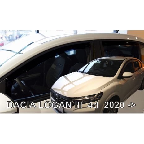 ΑΝΕΜΟΘΡΑΥΣΤΕΣ ΓΙΑ DACIA LOGAN 4D SEDAN 2020+  ΣΕΤ ΑΥΤΟΚΙΝΗΤΟΥ ΑΠΟ ΕΥΚΑΜΠΤΟ ΦΙΜΕ ΠΛΑΣΤΙΚΟ HEKO - 4 ΤΕΜ. Auto Moto Tyres 