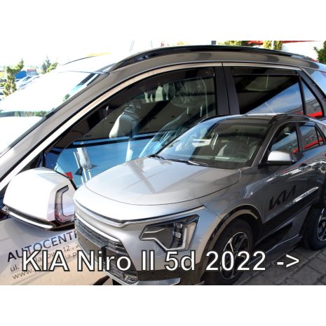 ΑΝΕΜΟΘΡΑΥΣΤΕΣ ΓΙΑ KIA NIRO 5D 2022+  ΣΕΤ ΑΥΤΟΚΙΝΗΤΟΥ ΑΠΟ ΕΥΚΑΜΠΤΟ ΦΙΜΕ ΠΛΑΣΤΙΚΟ HEKO - 4 ΤΕΜ. Auto Moto Tyres 