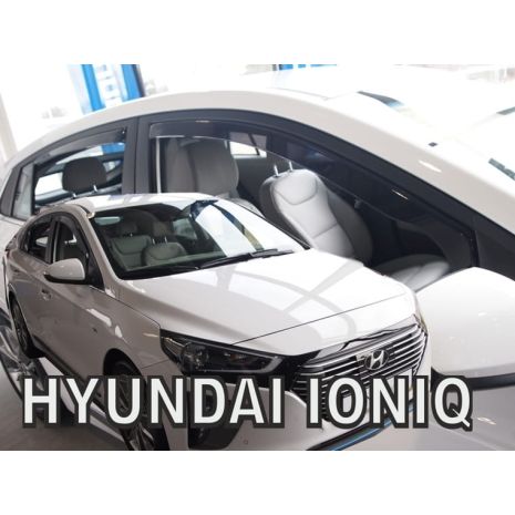 ΑΝΕΜΟΘΡΑΥΣΤΕΣ ΓΙΑ HYUNDAI IONIQ 5D 2016+  ΣΕΤ ΑΥΤΟΚΙΝΗΤΟΥ ΑΠΟ ΕΥΚΑΜΠΤΟ ΦΙΜΕ ΠΛΑΣΤΙΚΟ HEKO - 4 ΤΕΜ. Auto Moto Tyres 