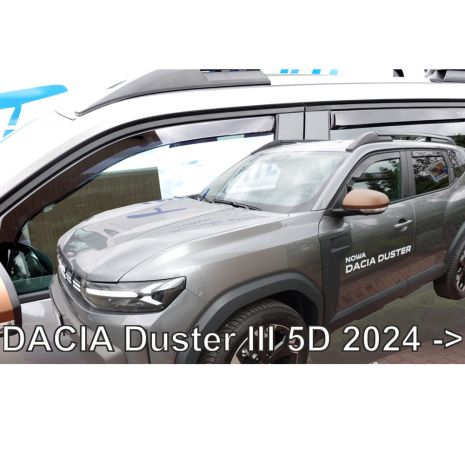 ΑΝΕΜΟΘΡΑΥΣΤΕΣ ΓΙΑ DACIA DUSTER 5D 2024+ ΣΕΤ ΑΥΤΟΚΙΝΗΤΟΥ ΑΠΟ ΕΥΚΑΜΠΤΟ ΦΙΜΕ ΠΛΑΣΤΙΚΟ HEKO - 4 ΤΕΜ Auto Moto Tyres 
