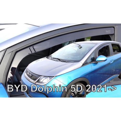 ΑΝΕΜΟΘΡΑΥΣΤΕΣ ΓΙΑ BYD DOLPHIN 5D 2021+ ΣΕΤ ΑΥΤΟΚΙΝΗΤΟΥ ΑΠΟ ΕΥΚΑΜΠΤΟ ΦΙΜΕ ΠΛΑΣΤΙΚΟ HEKO - 4 ΤΕΜ. Auto Moto Tyres 