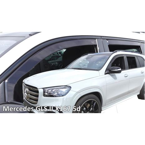ΑΝΕΜΟΘΡΑΥΣΤΕΣ ΓΙΑ MERCEDES GLS X167 5D 2019+ ΣΕΤ ΑΥΤΟΚΙΝΗΤΟΥ ΑΠΟ ΕΥΚΑΜΠΤΟ ΦΙΜΕ ΠΛΑΣΤΙΚΟ HEKO - 4 ΤΕΜ Auto Moto Tyres 