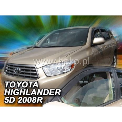 ΑΝΕΜΟΘΡΑΥΣΤΕΣ ΓΙΑ TOYOTA HIGHLANDER 5D 2007+ ΖΕΥΓΑΡΙ ΑΥΤΟΚΙΝΗΤΟΥ ΑΠΟ ΕΥΚΑΜΠΤΟ ΦΙΜΕ ΠΛΑΣΤΙΚΟ HEKO - 2 ΤΕΜ. Auto Moto Tyres 