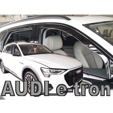 ΑΝΕΜΟΘΡΑΥΣΤΕΣ ΓΙΑ AUDI E-TRON 5D 2018+ ΣΕΤ ΑΥΤΟΚΙΝΗΤΟΥ ΑΠΟ ΕΥΚΑΜΠΤΟ ΦΙΜΕ ΠΛΑΣΤΙΚΟ HEKO - 4 ΤΕΜ. Auto Moto Tyres 