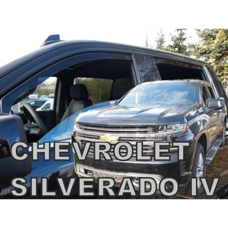 ΑΝΕΜΟΘΡΑΥΣΤΕΣ ΓΙΑ CHEVROLET SILVERADO 4D 2019+ ΣΕΤ ΑΥΤΟΚΙΝΗΤΟΥ ΑΠΟ ΕΥΚΑΜΠΤΟ ΦΙΜΕ ΠΛΑΣΤΙΚΟ HEKO - 4 ΤΕΜ. Auto Moto Tyres 