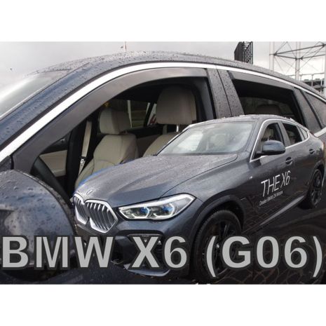 ΑΝΕΜΟΘΡΑΥΣΤΕΣ ΓΙΑ BMW X6 G06 5D 2019+ ΣΕΤ ΑΥΤΟΚΙΝΗΤΟΥ ΑΠΟ ΕΥΚΑΜΠΤΟ ΦΙΜΕ ΠΛΑΣΤΙΚΟ HEKO - 4 ΤΕΜ. Auto Moto Tyres 