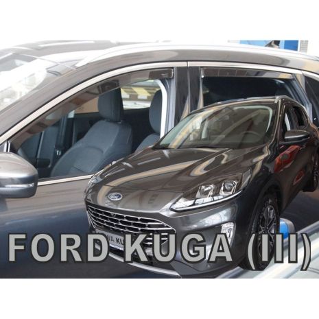 ΑΝΕΜΟΘΡΑΥΣΤΕΣ ΓΙΑ FORD KUGA 5D 2019+ ΣΕΤ ΑΥΤΟΚΙΝΗΤΟΥ ΑΠΟ ΕΥΚΑΜΠΤΟ ΦΙΜΕ ΠΛΑΣΤΙΚΟ HEKO - 4 ΤΕΜ. Auto Moto Tyres 
