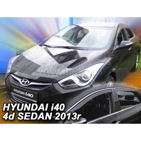 ΑΝΕΜΟΘΡΑΥΣΤΕΣ ΓΙΑ HYUNDAI i40 4D SEDAN 2011+(+OT) ΣΕΤ ΑΥΤΟΚΙΝΗΤΟΥ ΑΠΟ ΕΥΚΑΜΠΤΟ ΦΙΜΕ ΠΛΑΣΤΙΚΟ HEKO - 4 ΤΕΜ. Auto Moto Tyres 