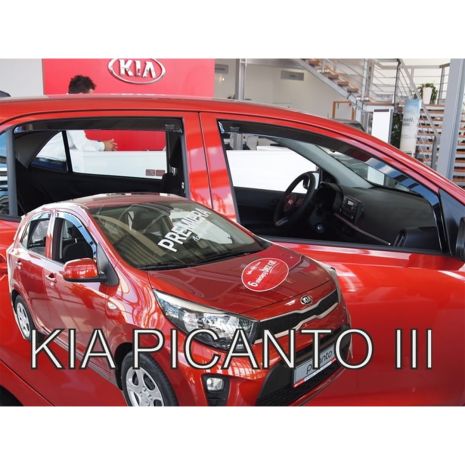 ΑΝΕΜΟΘΡΑΥΣΤΕΣ ΓΙΑ KIA PICANTO III 5D 2017+ - ΣΕΤ ΑΥΤΟΚΙΝΗΤΟΥ ΑΠΟ ΕΥΚΑΜΠΤΟ ΦΙΜΕ ΠΛΑΣΤΙΚΟ HEKO - 4 ΤΕΜ. Auto Moto Tyres 
