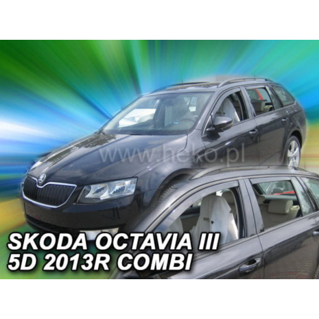 ΑΝΕΜΟΘΡΑΥΣΤΕΣ ΓΙΑ SKODA OCTAVIA 3 A7 2013+ SW / COMBI 5D ΣΕΤ ΑΥΤΟΚΙΝΗΤΟΥ ΑΠΟ ΕΥΚΑΜΠΤΟ ΦΙΜΕ ΠΛΑΣΤΙΚΟ HEKO - 4 ΤΕΜ. Auto Moto Tyres 