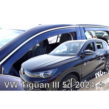 ΑΝΕΜΟΘΡΑΥΣΤΕΣ ΓΙΑ VW TIGUAN 5D 2022+ ΣΕΤ ΑΥΤΟΚΙΝΗΤΟΥ ΑΠΟ ΕΥΚΑΜΠΤΟ ΦΙΜΕ ΠΛΑΣΤΙΚΟ HEKO - 4 ΤΕΜ. Auto Moto Tyres 