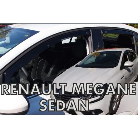 ΑΝΕΜΟΘΡΑΥΣΤΕΣ ΓΙΑ RENAULT MEGANE IV GRAND COUPE 4D SEDAN 2017+ ΣΕΤ ΑΥΤΟΚΙΝΗΤΟΥ ΑΠΟ ΕΥΚΑΜΠΤΟ ΦΙΜΕ ΠΛΑΣΤΙΚΟ HEKO - 4 ΤΕΜ. Auto Moto Tyres 