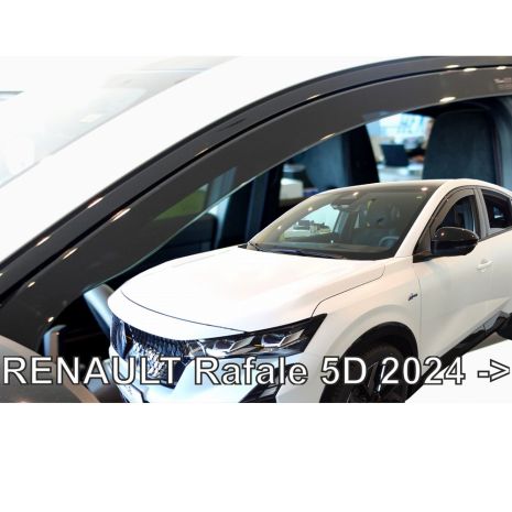 ΑΝΕΜΟΘΡΑΥΣΤΕΣ ΓΙΑ RENAULT RAFALE 5D 2024+ ΣΕΤ ΑΥΤΟΚΙΝΗΤΟΥ ΑΠΟ ΕΥΚΑΜΠΤΟ ΦΙΜΕ ΠΛΑΣΤΙΚΟ HEKO - 4 ΤΕΜ. Auto Moto Tyres 