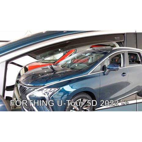 ΑΝΕΜΟΘΡΑΥΣΤΕΣ ΓΙΑ FORTHING U-TOUR 5D 2022+ ΣΕΤ ΑΥΤΟΚΙΝΗΤΟΥ ΑΠΟ ΕΥΚΑΜΠΤΟ ΦΙΜΕ ΠΛΑΣΤΙΚΟ HEKO - 4 ΤΕΜ. Auto Moto Tyres 