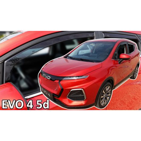 ΑΝΕΜΟΘΡΑΥΣΤΕΣ ΓΙΑ EVO 4 5D 2020+ ΣΕΤ ΑΥΤΟΚΙΝΗΤΟΥ ΑΠΟ ΕΥΚΑΜΠΤΟ ΦΙΜΕ ΠΛΑΣΤΙΚΟ HEKO - 4 ΤΕΜ. Auto Moto Tyres 