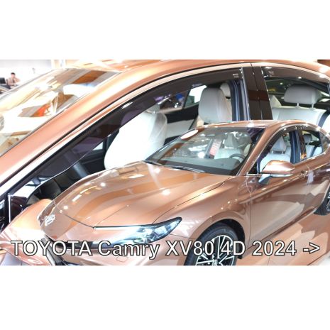 ΑΝΕΜΟΘΡΑΥΣΤΕΣ ΓΙΑ TOYOTA CAMRY XV80 4D SEDAN 2024+ ΣΕΤ ΑΥΤΟΚΙΝΗΤΟΥ ΑΠΟ ΕΥΚΑΜΠΤΟ ΦΙΜΕ ΠΛΑΣΤΙΚΟ HEKO - 4 ΤΕΜ. Auto Moto Tyres 