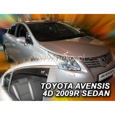 ΑΝΕΜΟΘΡΑΥΣΤΕΣ ΓΙΑ TOYOTA AVENSIS 4D SEDAN 2009+ ΣΕΤ ΑΥΤΟΚΙΝΗΤΟΥ ΑΠΟ ΕΥΚΑΜΠΤΟ ΦΙΜΕ ΠΛΑΣΤΙΚΟ HEKO - 4 ΤΕΜ. Auto Moto Tyres 