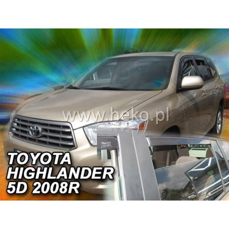 ΑΝΕΜΟΘΡΑΥΣΤΕΣ ΓΙΑ TOYOTA HIGHLANDER 5D 2007+ ΣΕΤ ΑΥΤΟΚΙΝΗΤΟΥ ΑΠΟ ΕΥΚΑΜΠΤΟ ΦΙΜΕ ΠΛΑΣΤΙΚΟ HEKO - 4 ΤΕΜ. Auto Moto Tyres 