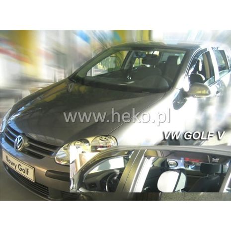 ΑΝΕΜΟΘΡΑΥΣΤΕΣ ΓΙΑ VW GOLF 5 5D HTB 2004-2008 ΣΕΤ ΑΥΤΟΚΙΝΗΤΟΥ ΑΠΟ ΕΥΚΑΜΠΤΟ ΦΙΜΕ ΠΛΑΣΤΙΚΟ HEKO - 4 ΤΕΜ. Auto Moto Tyres 