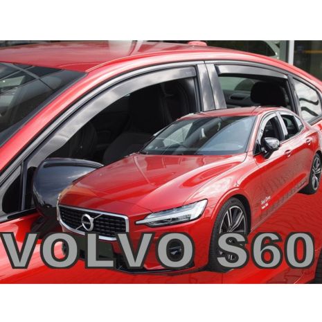 ΑΝΕΜΟΘΡΑΥΣΤΕΣ ΓΙΑ VOLVO S60 4D 2018+ ΣΕΤ ΑΥΤΟΚΙΝΗΤΟΥ ΑΠΟ ΕΥΚΑΜΠΤΟ ΦΙΜΕ ΠΛΑΣΤΙΚΟ HEKO - 4 ΤΕΜ. Auto Moto Tyres 