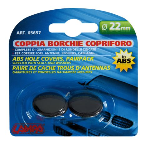 ΤΑΠΕΣ ΚΕΡΑΙΑΣ ΜΑΥΡΕΣ 22 mm 2 ΤΕΜ. Auto Moto Tyres 