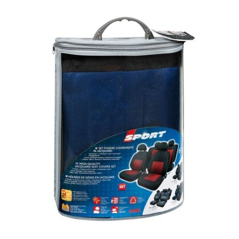 Καλύμματα Καθισμάτων Sport υψηλής ποιότητας ζακάρ Μπλε / Μαύρο set Auto Moto Tyres 