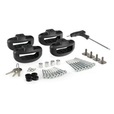 ΒΑΣΗ ΣΚΙ ΟΡΟΦΗΣ 4 ΖΕΥΓΑΡΙΑ ΣΚΙ/2 SNOWBOARD ΑΛΟΥΜΙΝΙΟΥ ΜΑΥΡΗ ΜΕ ΚΛΕΙΔΙ NORDIC-KING EVO NK-40 58cm Auto Moto Tyres 