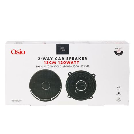 ΗΧΕΙΑ 2 ΔΡΟΜΩΝ 5,25inc 130mm ΣΤΡΟΓΓΥΛΑ 120W 86dB OSIO - 2 ΤΕΜ. Auto Moto Tyres 