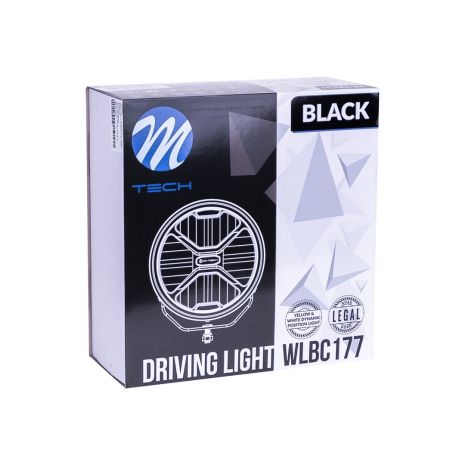 ΠΡΟΒΟΛΕΑΣ ΣΤΡΟΓΓΥΛΟΣ DRIVING LIGHT BLACK SERIES LED 12-48V 80W 5.700K 11.000lm 220mm mTECH -  1 ΤΕΜ. Auto Moto Tyres 