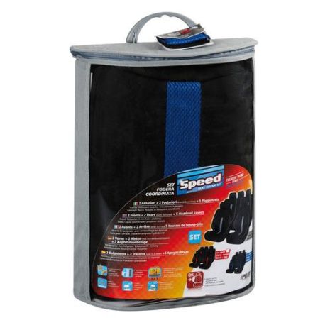 ΚΑΛΥΜΜΑΤΑ ΚΑΘΙΣΜΑΤΩΝ SPEED FASHION-TREND SERIES ΣΕΤ ΜΑΥΡΟ/ΜΠΛΕ Auto Moto Tyres 