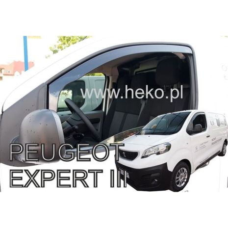 ΑΝΕΜΟΘΡΑΥΣΤΕΣ ΓΙΑ CITROEN JUMPY 3 / SPACETOURER / TOYOTA PROACE 2 / PEUGEOT EXPERT 3 / TRAVELLER 2016+ / OPEL VIVARO 3 2019+ ΖΕΥΓΑΡΙ VAN ΑΠΟ ΕΥΚΑΜΠΤΟ ΦΙΜΕ ΠΛΑΣΤΙΚΟ HEKO - 2 ΤΕΜ. Auto Moto Tyres 