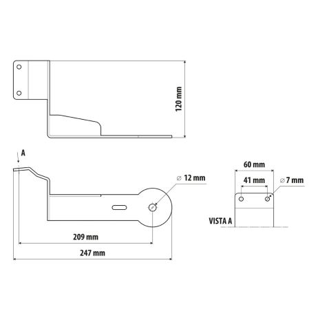 ΕΞΩΤΕΡΙΚΗ ΒΑΣΗ ΚΕΡΑΙΑΣ ΜΕΤΑΛΛΙΚΗ ΑΠΟ ΑΝΟΞΕΙΔΩΤΟ ΑΤΣΑΛΙ 304 ΓΙΑ SCANIA R/S SERIE7 11/2016+ / G/XT SERIE7 01/2018+  LAMPA - 1 τεμ. Auto Moto Tyres 