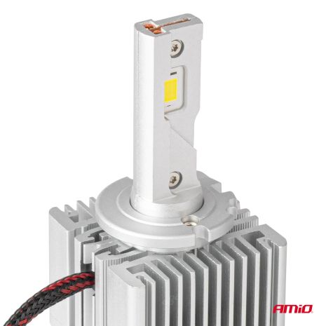 ΛΑΜΠΕΣ LED D3S/D5R/D8S 12/24V 6000K 9.000lm 50W X ALL IN ONE SERIES CAN-BUS (ΜΕ ΑΝΕΜΙΣΤΗΡΑΚΙ) AMIO - 2 ΤΕΜ. Auto Moto Tyres 