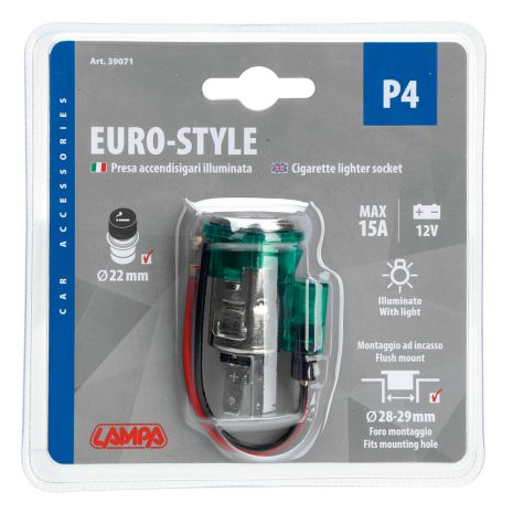 ΥΠΟΔΟΧΗ ΑΝΑΠΤΗΡΑ 12V ΜΕ ΦΩΣ 22mm ΜΟΝΟ ΤΟ ΘΗΛΥΚΟ LAMPA - 1 TEM. Auto Moto Tyres 