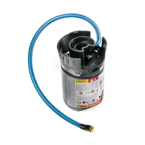 ΚΟΜΠΡΕΣΕΡ ΑΕΡΑ ΕΛΑΣΤΙΚΩΝ 12V 450ml ΜΕ ΥΓΡΟ ΕΠΙΣΚΕΥΗΣ 450ml ΜΑΝΟΜΕΤΡΟ ΚΑΙ ΜΕΤΡΗΤΗ ΠΙΕΣΗΣ (ΧΡΟΝΟΣ 7min) Auto Moto Tyres 