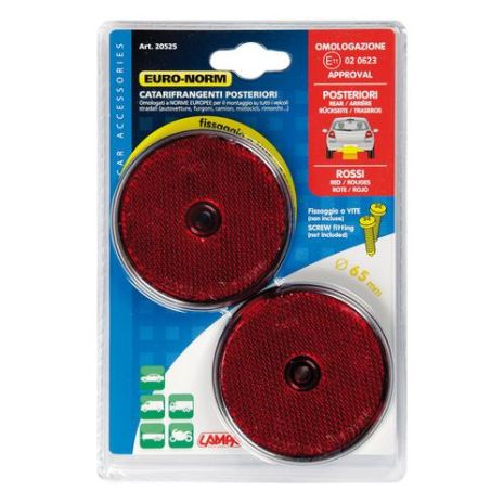 ΑΝΤΑΝΑΚΛΑΣΤΙΚΑ ΚΟΚΚΙΝΑ EURO-NORM ΣΤΡΟΓΓΥΛΑ ΜΕ ΒΙΔΑ 65mm 2ΤΕΜ Auto Moto Tyres 