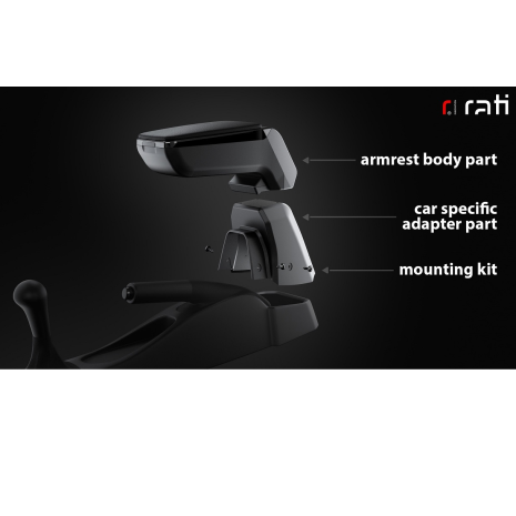 ΤΕΜΠΕΛΗΣ ΑΥΤΟΚΙΝΗΤΟΥ ARMSTER S ΓΙΑ SEAT LEON (+ ΚΑΛΩΔΙΟ 12V) 2020+  ΣΕ ΜΑΥΡΟ ΧΡΩΜΑ RATI - 1 ΤΕΜ. Auto Moto Tyres 