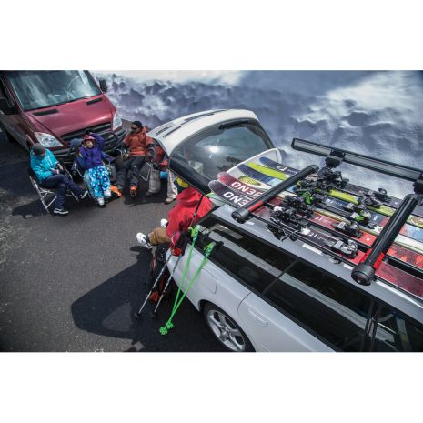 ΒΑΣΗ ΣΚΙ ΟΡΟΦΗΣ FATCAT 6 EVO BLACK 6 ΖΕΥΓΑΡΙΑ ΣΚΙ / 4 SNOWBOARD YAKIMA ΜΑΥΡΗ 82,5cm ΥΑΚΙΜΑ Auto Moto Tyres 