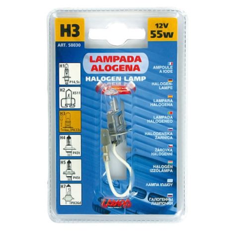 H3 ΑΛΟΓΟΝΟΥ 12V/55W 42mm PK22s Auto Moto Tyres 