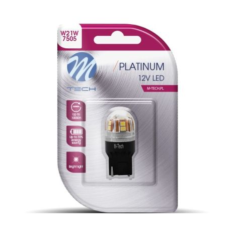 W21W T20 12/24V W3x16d 3,2W 15xSMD LED ΛΕΥΚΟ M-TECH 1ΤΕΜ. Auto Moto Tyres 