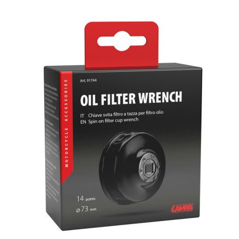 ΦΙΛΤΡΟΚΛΕΙΔΟ/ΚΛΕΙΔΙ ΦΙΛΤΡΟΥ ΛΑΔΙΟΥ MOTO ΓΙΑ ΚΑΣΤΑΝΙΑ ΔΙΑΜΕΤΡΟΣ 73mm 14 ΠΛΕΥΡΩΝ LAMPA - 1 ΤΕΜ. Auto Moto Tyres 