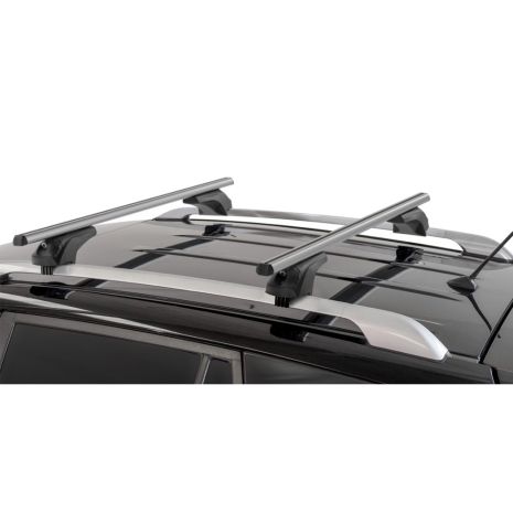 ΜΠΑΡΕΣ ΑΛΟΥΜΙΝΙΟΥ ARIEM 118,5 cm ΣΕ ΑΣΗΜΙ ΧΡΩΜΑ ΓΙΑ ΟΡΟΦΗ ΜΕ FLUSH ΚΑΙ RAISED RAILS MENABO - 2 ΤΕΜ. Auto Moto Tyres 