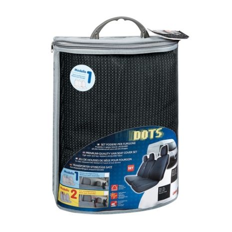 ΚΑΛΥΜΜΑΤΑ ΚΑΘΙΣΜΑΤΩΝ ΦΟΡΤΗΓΟΥ DOTS-2 SET ΜΑΥΡΟ-ΓΚΡΙ Auto Moto Tyres 