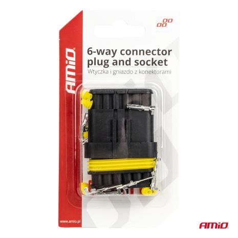 ΣΥΝΔΕΣΜΟΣ ΚΑΛΩΔΙΩΝ ΜΕ ΑΡΣΕΝΙΚΗ & ΘΗΛΥΚΗ ΦΙΣΑ ΣΥΝΔΕΣΗΣ 6PIN ΑΔΙΑΒΡΟΧΟΣ IP67 ΑΜΙΟ - 1 ΤΕΜ. Auto Moto Tyres 