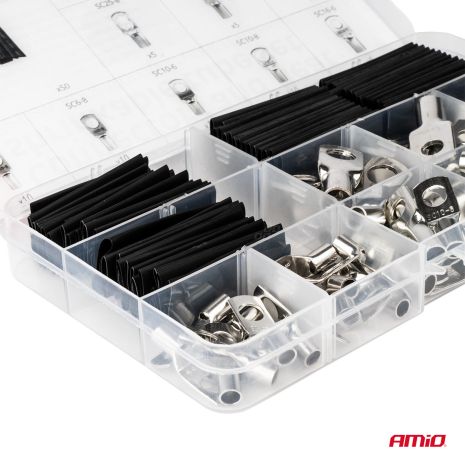 ΣΥΝΔΕΣΜΟΙ ΚΑΛΩΔΙΩΝ & ΘΕΡΜΟΣΥΣΤΕΛΛΟΜΕΝΟΙ ΣΩΛΗΝΕΣ ΣΕΤ ΔΙΑΦΟΡΑ ΜΕΓΕΘΗ AMIO - 140 τεμ. Auto Moto Tyres 