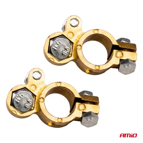 ΠΟΛΟΙ ΜΠΑΤΑΡΙΑΣ / ΑΚΡΟΔΕΚΤΕΣ ΟΡΕΙΧΑΛΚΟΥ 12V 800A AMIO - 2 τεμ. Auto Moto Tyres 