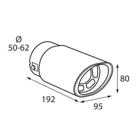 ΑΚΡΟ ΕΞΑΤΜΙΣΗΣ TS-3 50-62mm - ΟΒΑΛ ΚΟΦΤΟ Auto Moto Tyres 